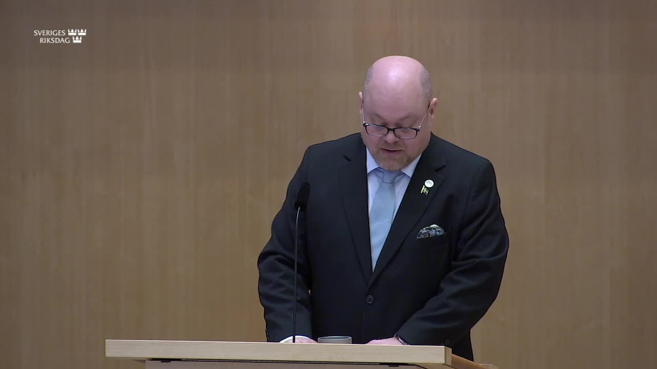 Stillbild från Debatt om förslag, Hela Sverige ska fungera – politik för starkare landsbygder
