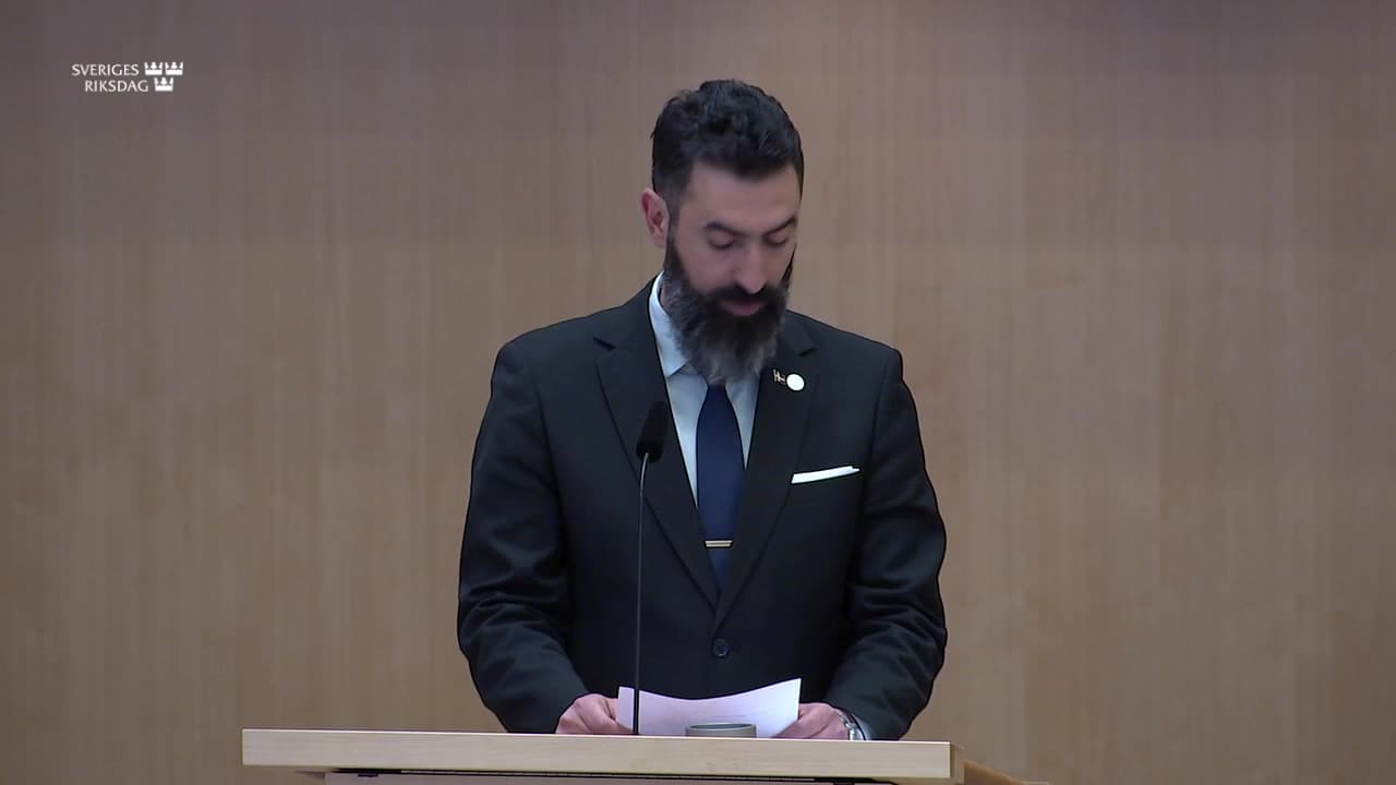 Stillbild från Debatt om förslag, Ändamålsenliga utmätningsregler och utökad distansutmätning