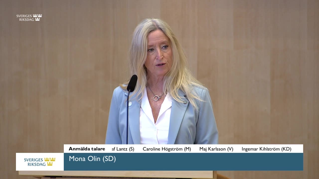 Stillbild från Debatt om förslag, Aktivitetskrav för mottagare av försörjningsstöd