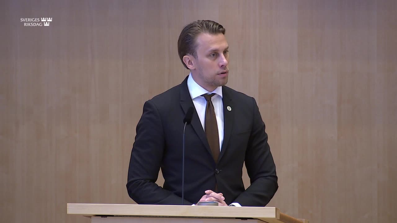 Stillbild från Debatt om förslag, Åtgärder för att stärka kontanternas funktionssätt