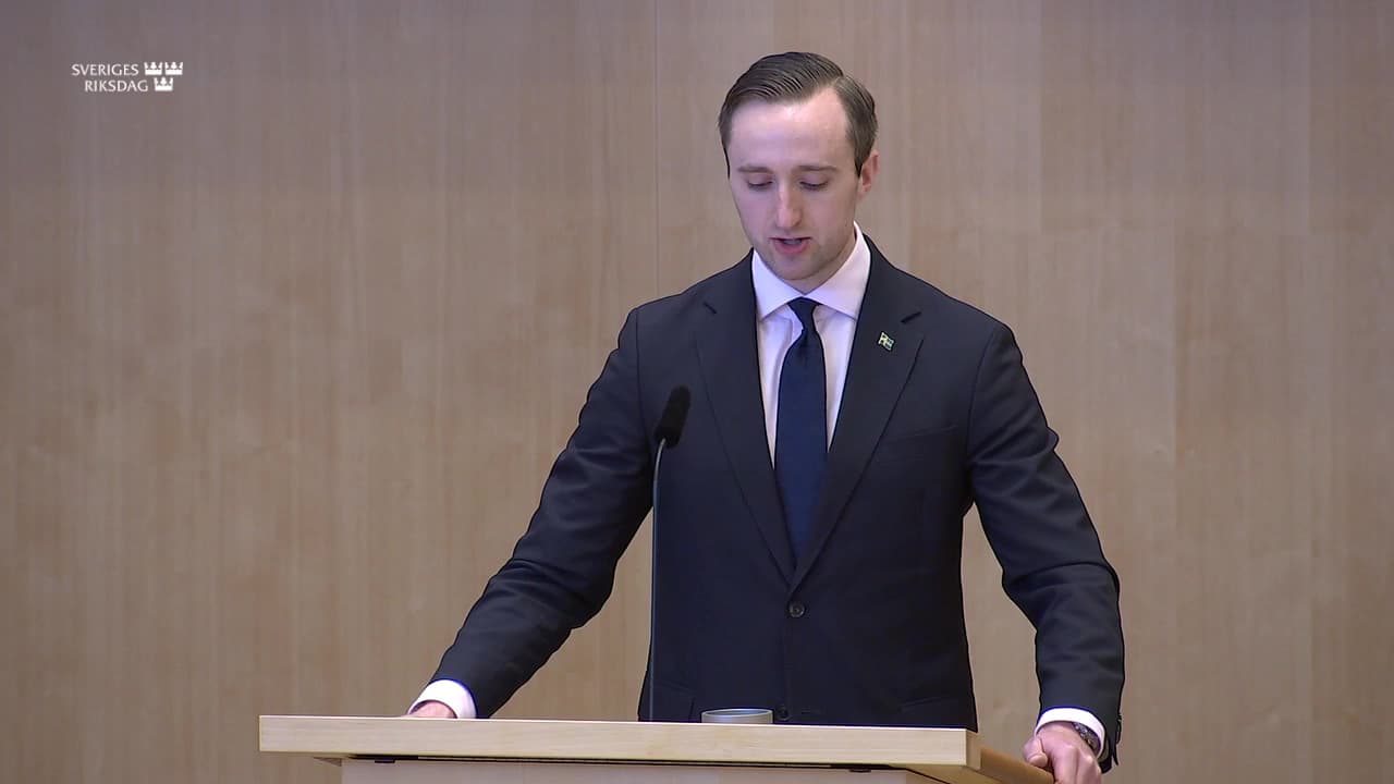 Stillbild från Debatt om förslag, Fördjupad resultatredovisning av internationellt bistånd