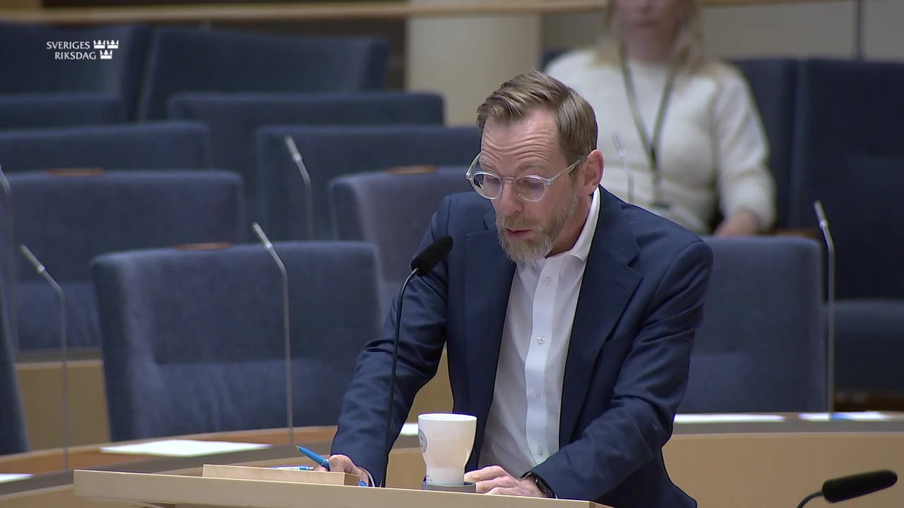 Stillbild från Interpellationsdebatt, Uttalanden om ätstörningsvården i Region Stockholm