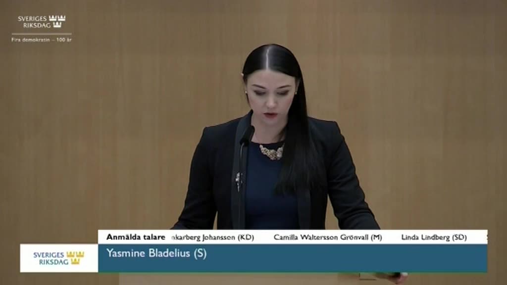 Stillbild från Debatt om förslag, Utgiftsområde 9 Hälsovård, sjukvård och social omsorg