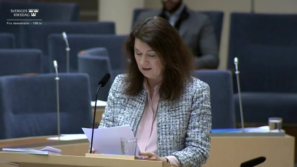 Stillbild från Interpellationsdebatt, HDP:s fängslade politiker samt kurdfrågan i Turkiet, Europa och Sverige