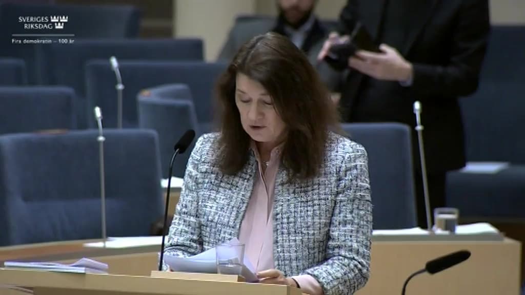Stillbild från Interpellationsdebatt, Armeniska krigsfångar