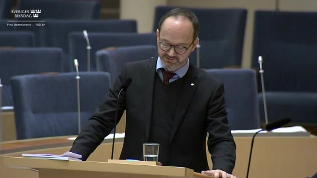 Stillbild från Interpellationsdebatt, Hastighetssänkningars inverkan på utvecklingen norr om Dalälven