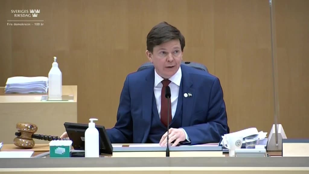 Stillbild från Debatt om förslag, Utgiftsområde 26 Statsskuldsräntor m.m.