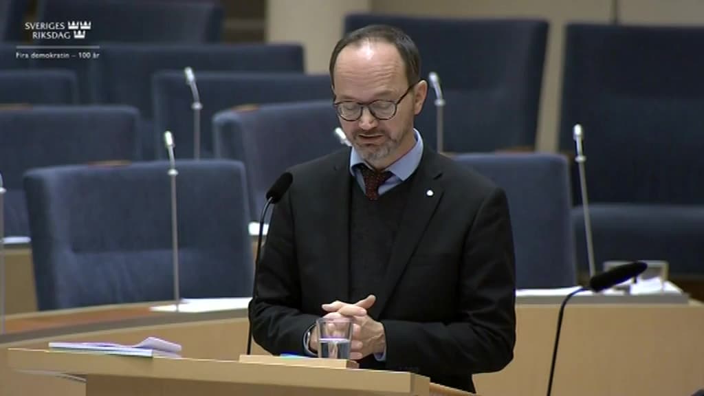 Stillbild från Interpellationsdebatt, Sanktionsavgiften vid otillåten cabotagetrafik