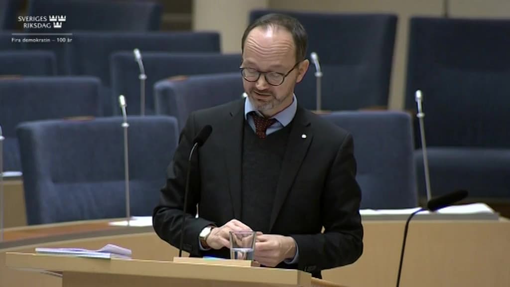 Stillbild från Interpellationsdebatt, Miljökrav vid fordonsbesiktning