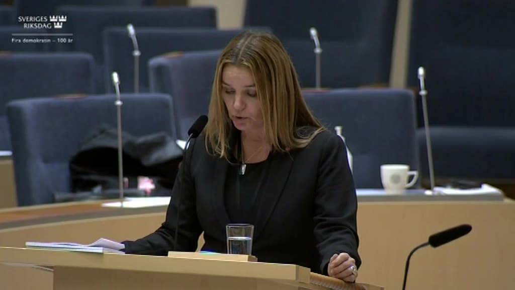 Stillbild från Interpellationsdebatt, Myndigheternas roll för livsmedelsstrategins uppfyllande