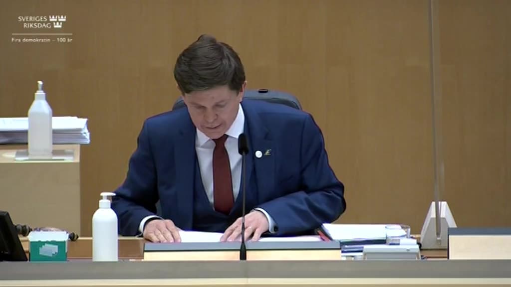 Stillbild från Beslut, Beslut: Utgiftsområde 25 Allmänna bidrag till kommuner