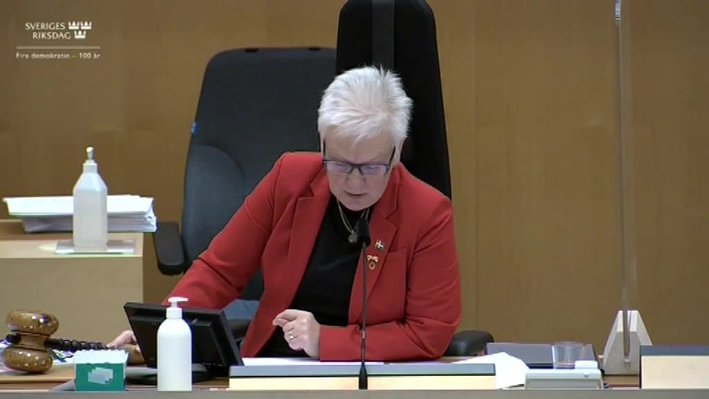 Stillbild från Interpellationsdebatt, Nordiskt energisamarbete