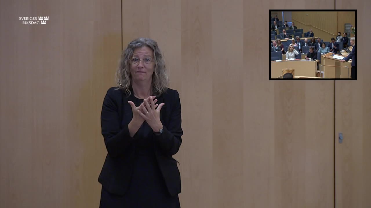 Stillbild från Partiledardebatt, Partiledardebatt – teckenspråkstolkad
