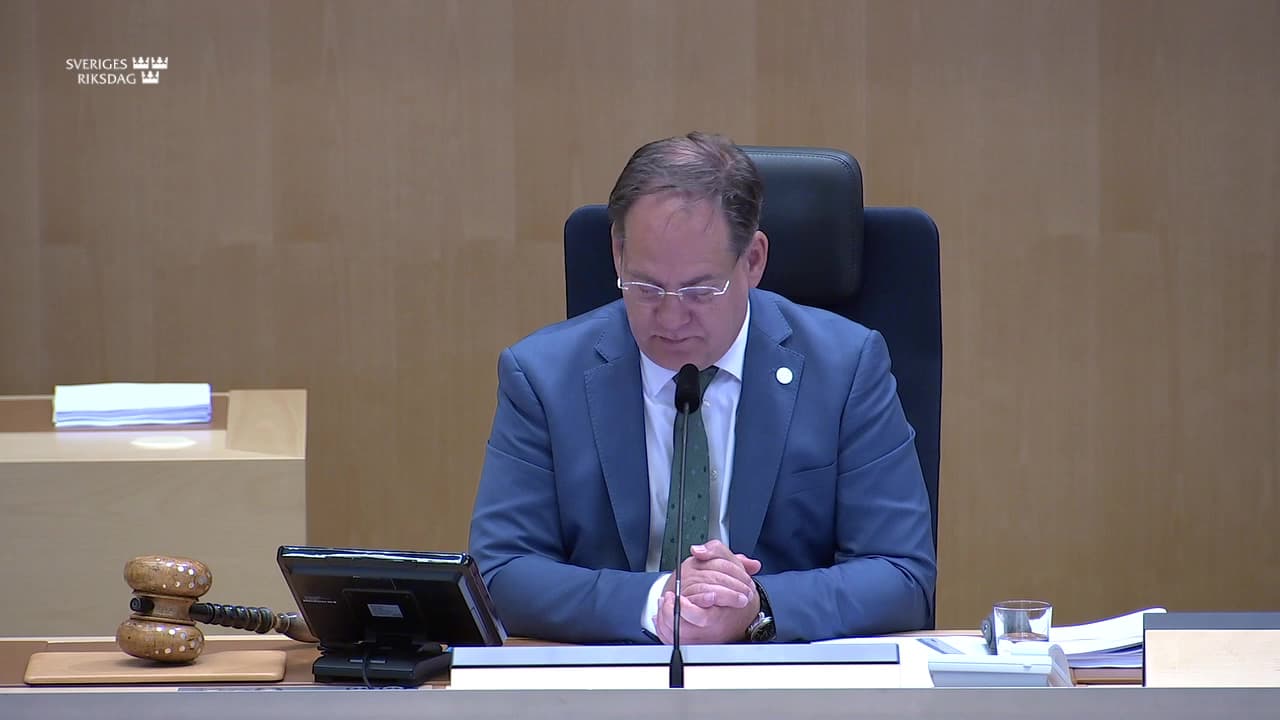 Stillbild från Debatt om förslag, Humanitärt bistånd