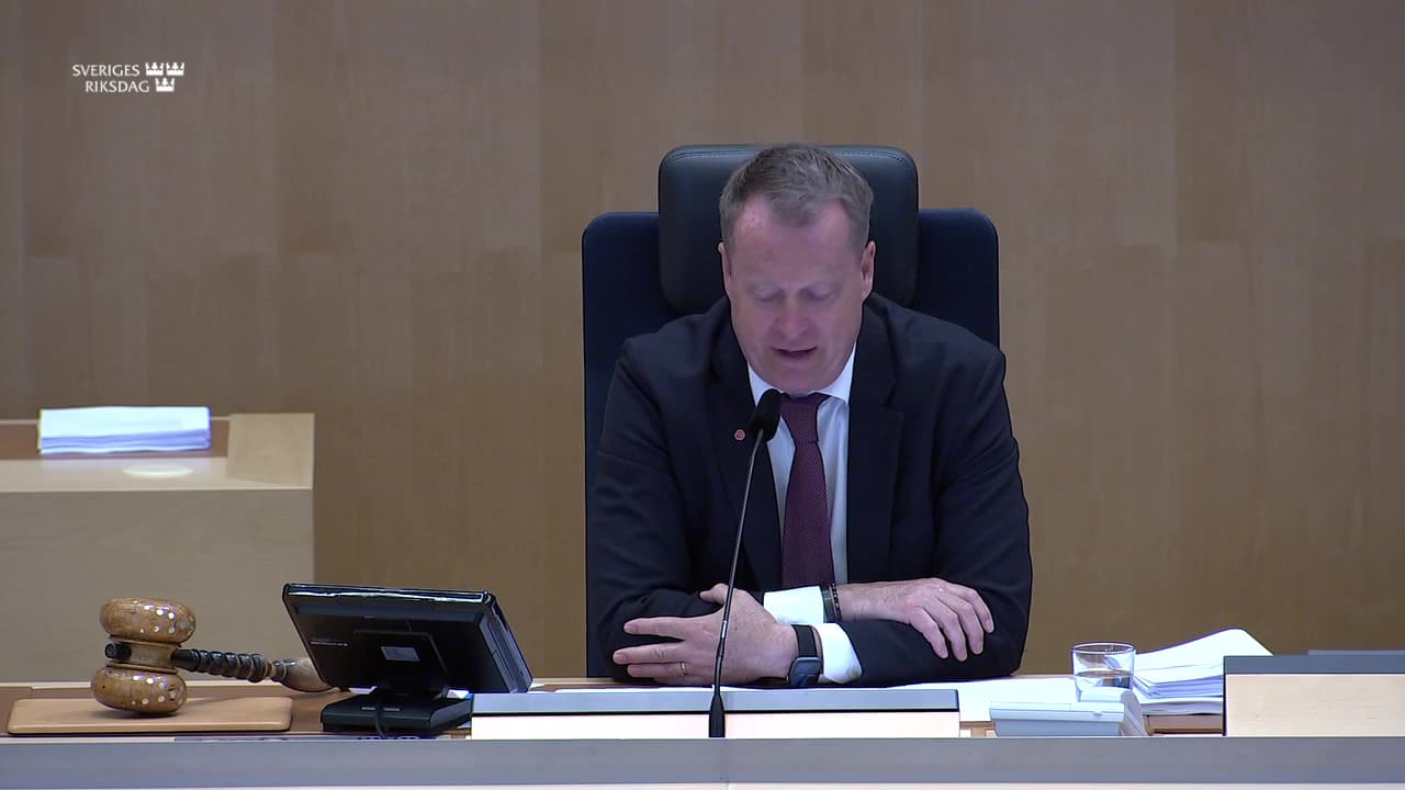 Stillbild från Debatt om förslag, Riksrevisionens årsredovisning för 2025