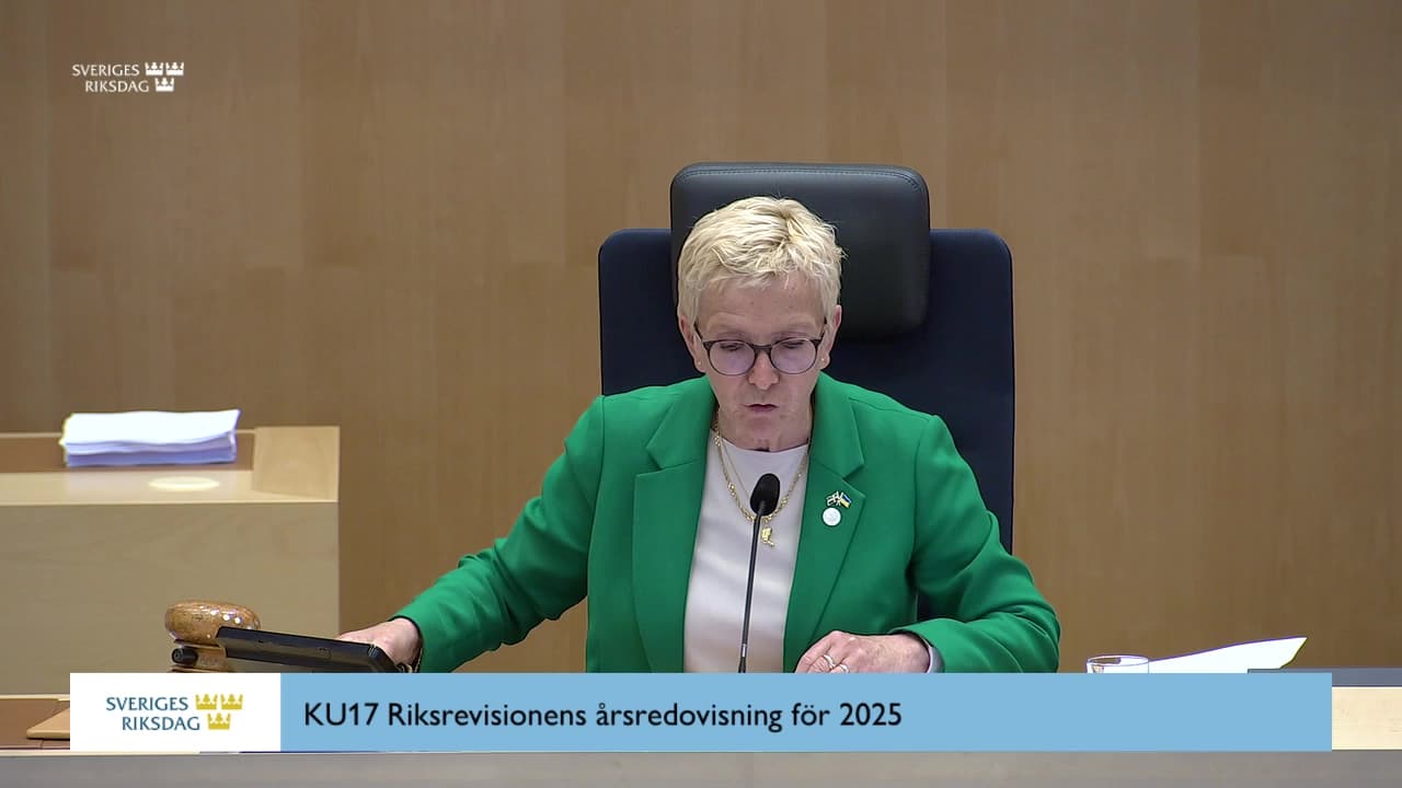 Stillbild från Beslut, Beslut: Riksrevisionens årsredovisning för 2025