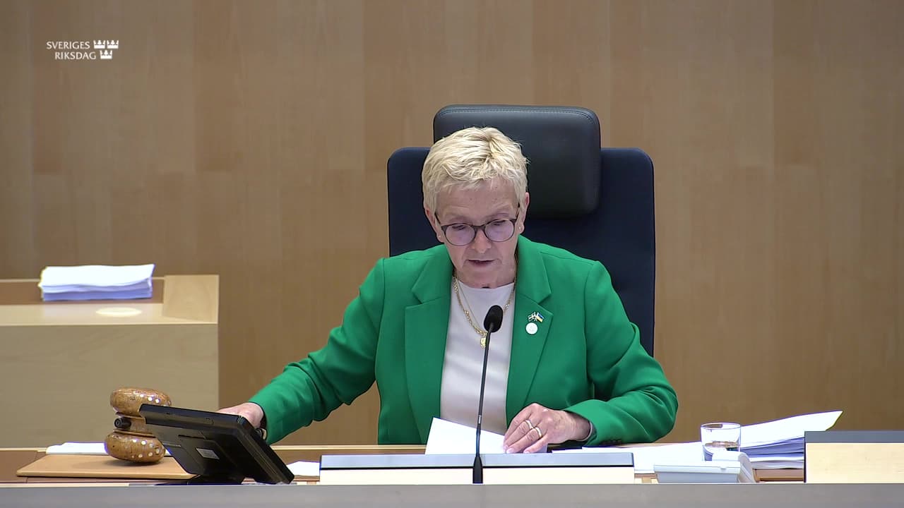 Stillbild från Beslut, Beslut: Verksamhetsredogörelser för riksdagens nämnder