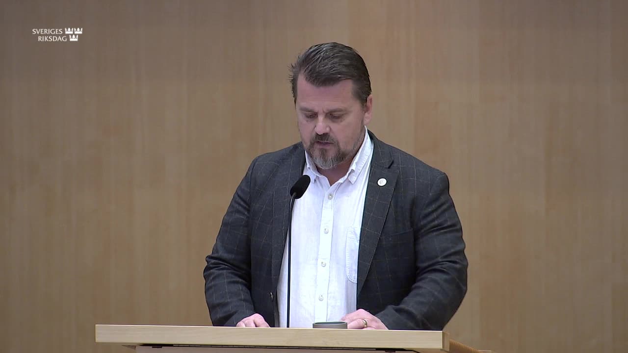 Stillbild från Debatt om förslag, Förbättrade regler för svensk tonnagebeskattning