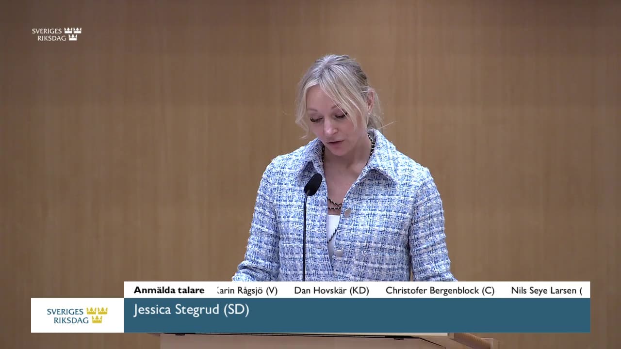 Stillbild från Debatt om förslag, En mer sammanhållen vård för personer med skadligt bruk eller beroende och andra psykiatriska tillstånd