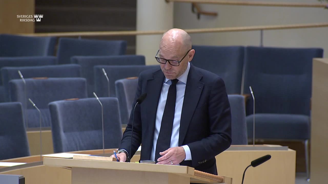 Stillbild från Interpellationsdebatt, Vattenbrist och klimatanpassning i södra Sverige