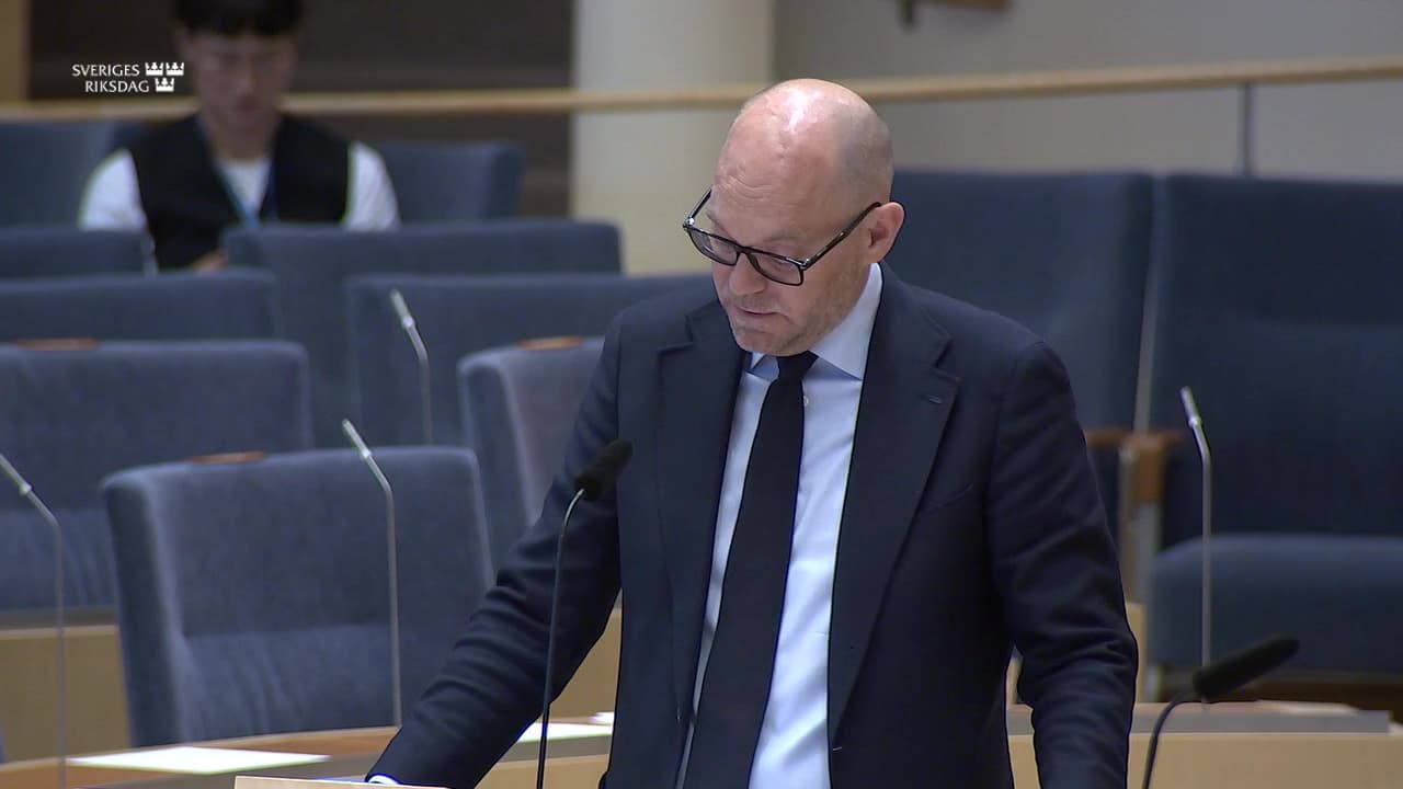 Stillbild från Interpellationsdebatt, Klimatmålen till 2030