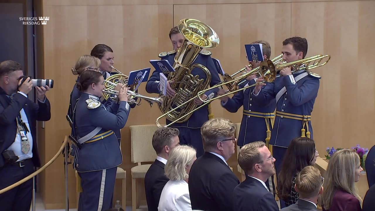 Stillbild från Riksmötets öppnande, Riksmötets öppnande