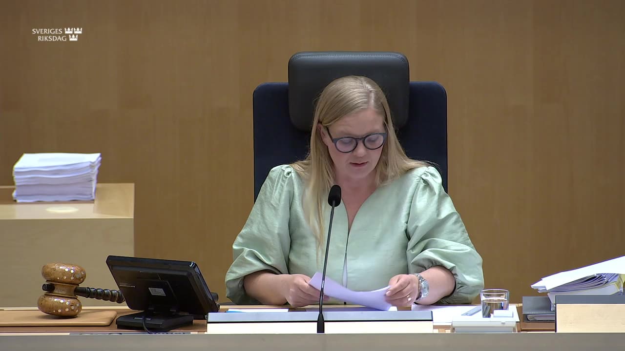 Stillbild från Debatt om förslag, En statlig e-legitimation