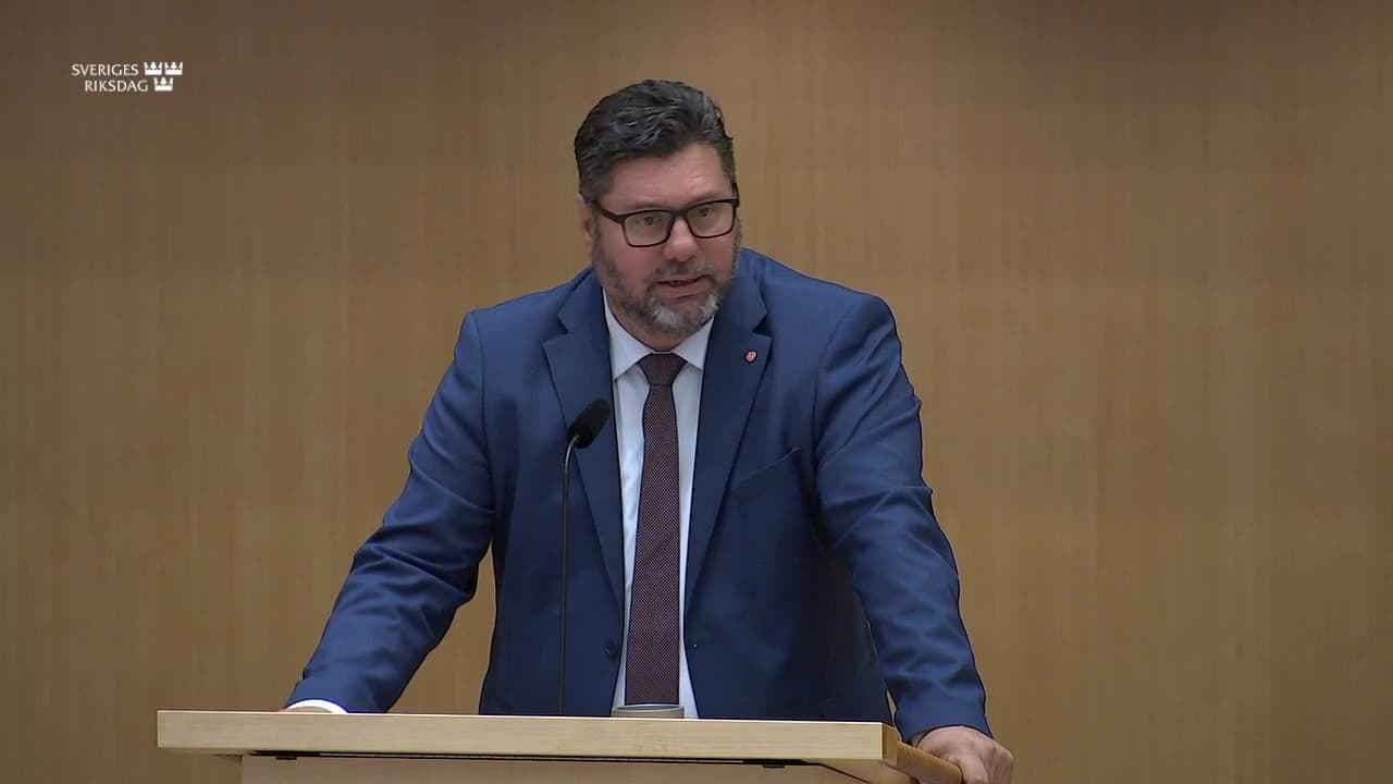 Stillbild från Debatt om förslag, Krav på kommunala lantmäterimyndigheters ärendehanteringssystem