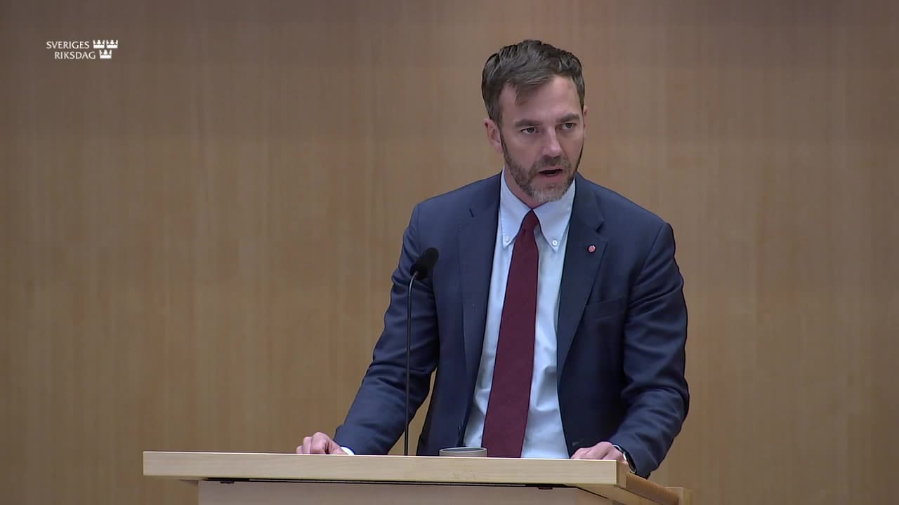 Stillbild från Debatt om förslag, Utökade befogenheter för Skatteverket inom folkbokföringsverksamheten