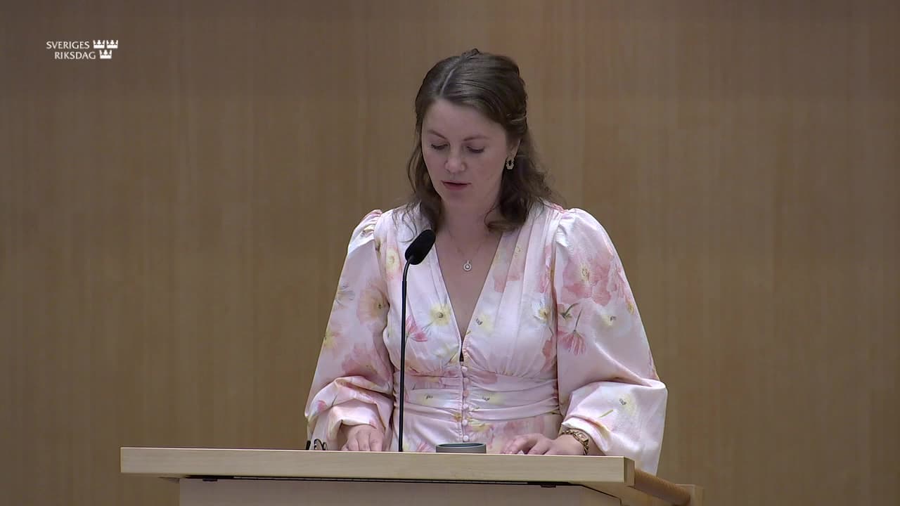 Stillbild från Debatt om förslag, Utdelning av överskott i inkomstpensionssystemet