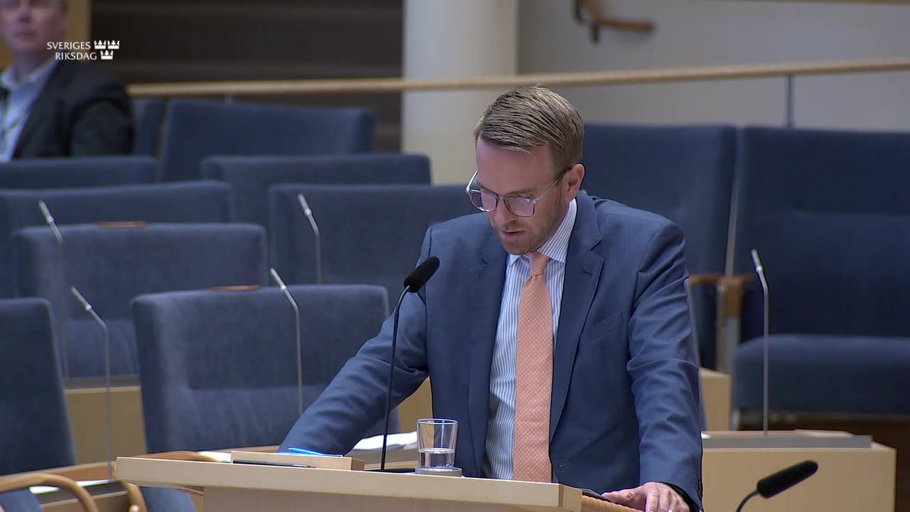 Stillbild från Interpellationsdebatt, Riksväg 62