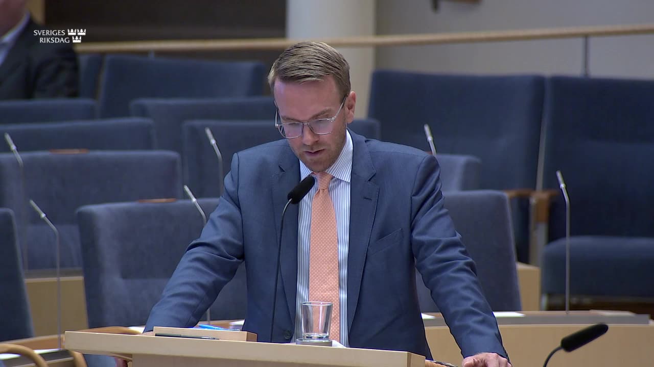 Stillbild från Interpellationsdebatt, Flyglinjen Torsby/Hagfors-Arlanda
