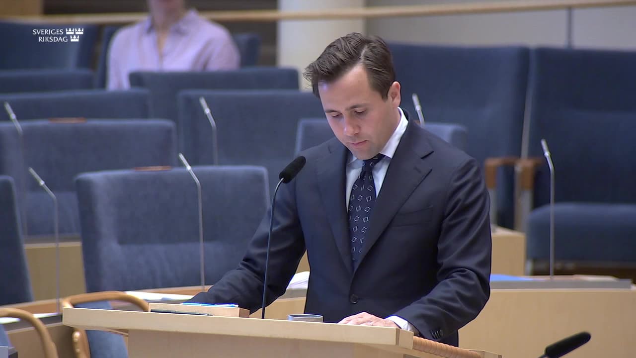Stillbild från Interpellationsdebatt, Avveckling av Sida