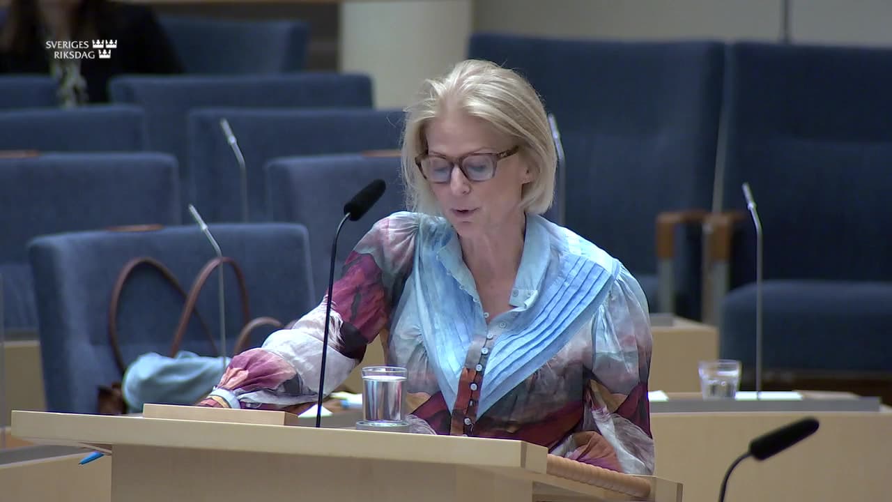 Stillbild från Interpellationsdebatt, Beskattning av ersättning från prostitution