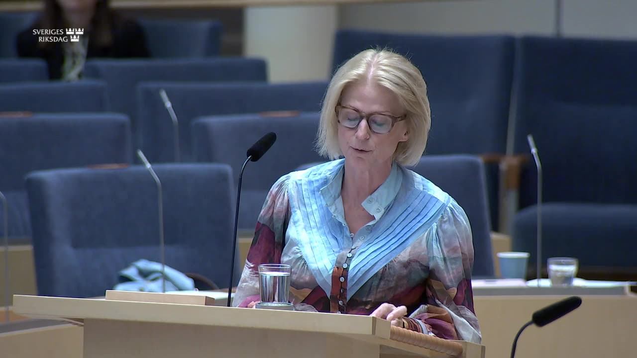 Stillbild från Interpellationsdebatt, Styrningen av Vattenfall