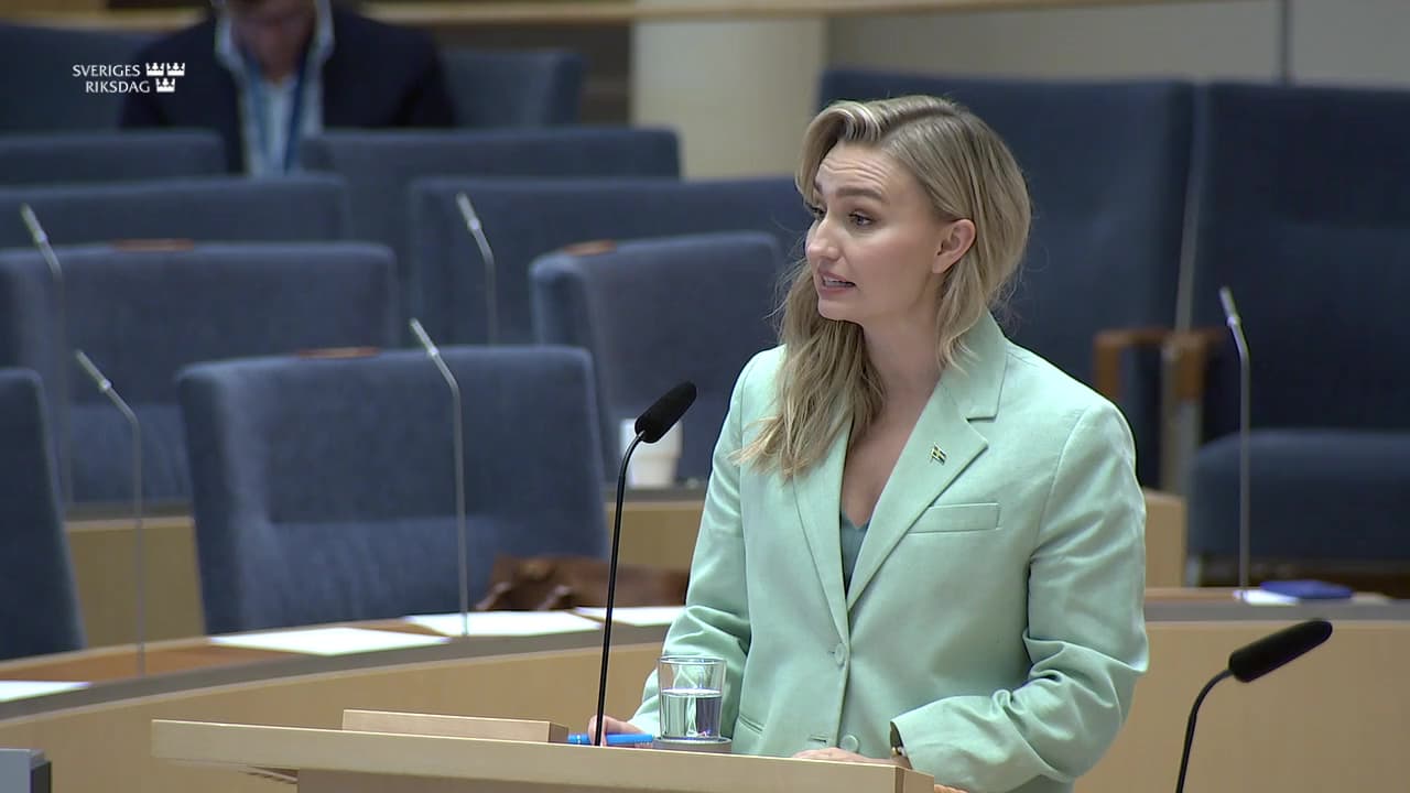 Stillbild från Interpellationsdebatt, Sveriges strategiska position inom halvledare och avancerad elektronik