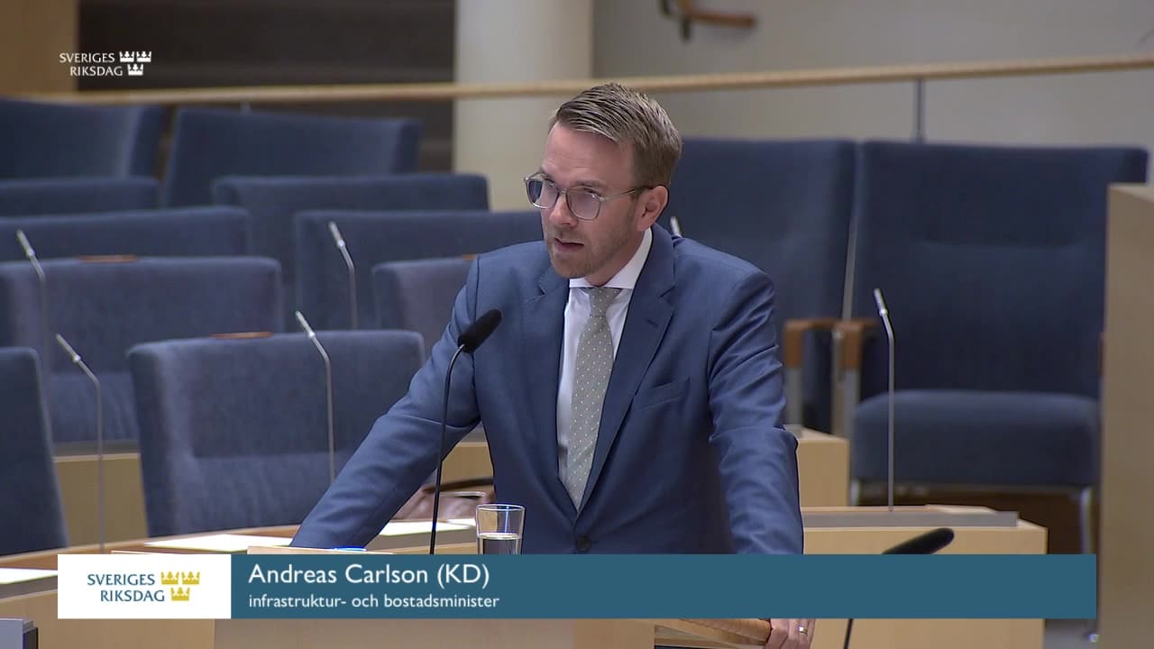 Stillbild från Interpellationsdebatt, Forskning och innovation för framtidens transportsystem