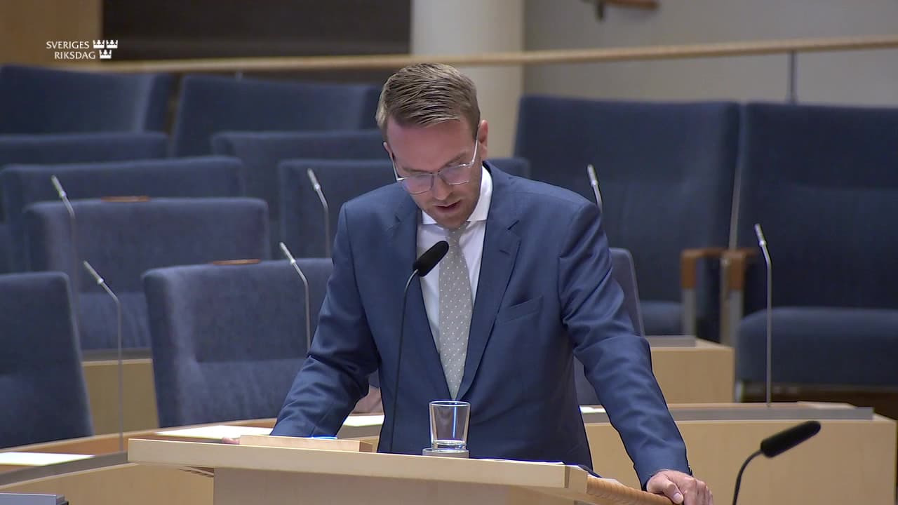 Stillbild från Interpellationsdebatt, Stöd till civilsamhällets trafiksäkerhetsorganisationer