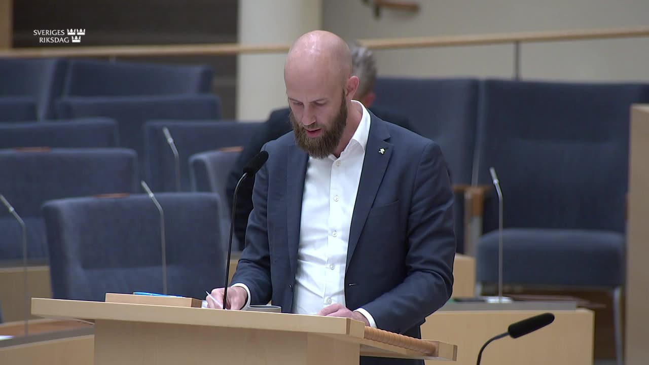 Stillbild från Interpellationsdebatt, Små kommuners förutsättningar i uppbyggnaden av det civila försvaret
