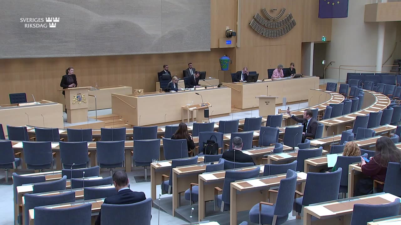 Stillbild från Allmänpolitisk debatt, Allmänpolitisk debatt - Internationella frågor och utrikespolitik