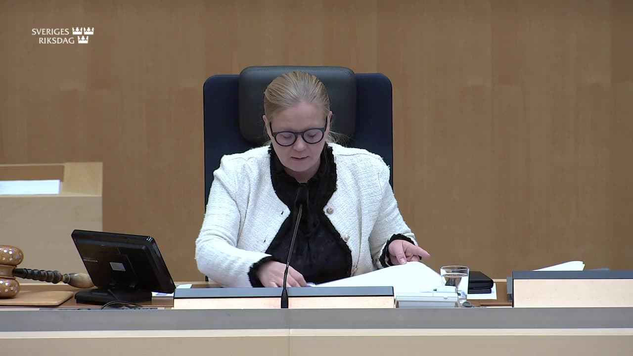 Stillbild från Övrigt kammaren, Val av extra suppleanter