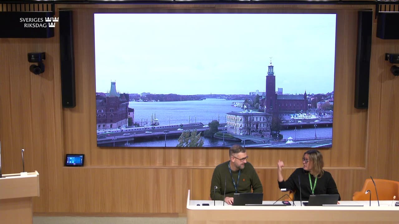 Stillbild från Öppet sammanträde, Testsändning 1