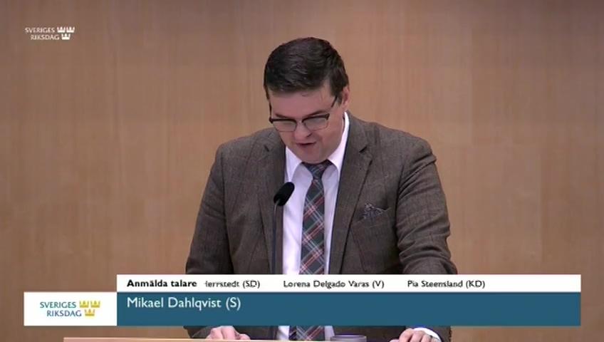 Stillbild från Debatt om förslag, Huvudmannaskap för personlig assistans