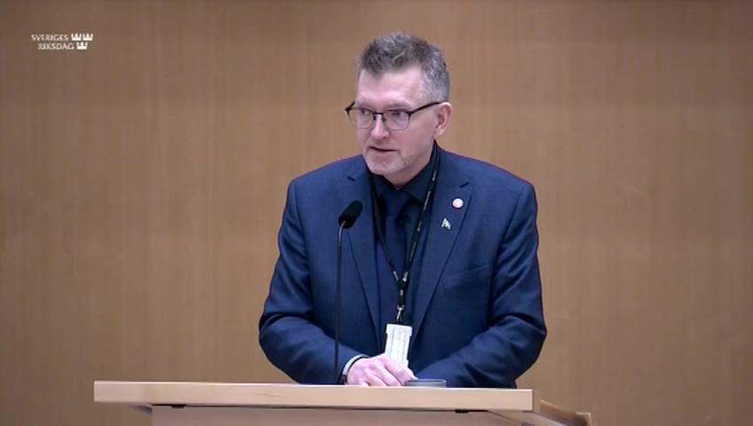 Stillbild från Debatt om förslag, Skyddsjakt på varg