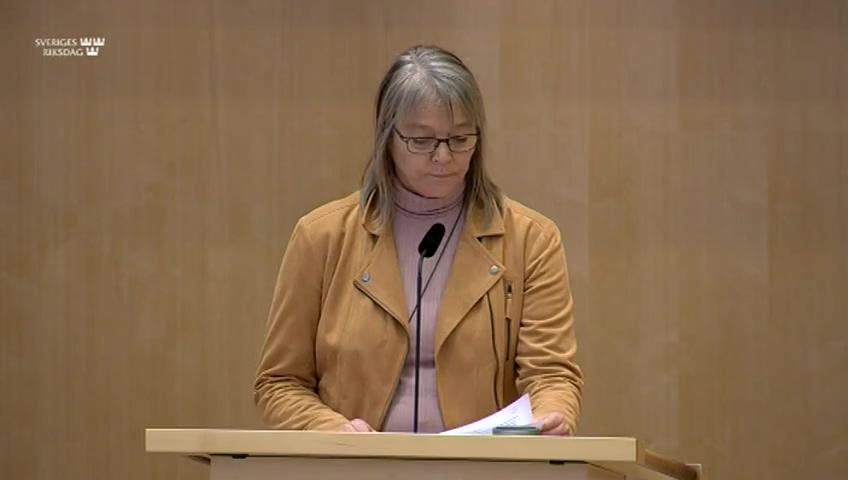 Stillbild från Debatt om förslag, Riksrevisionens rapport om RUT-avdraget