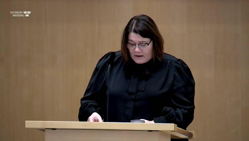 Stillbild från Debatt om förslag, Riksrevisionens rapport om samverkansprogram och strategiska innovationsprogram