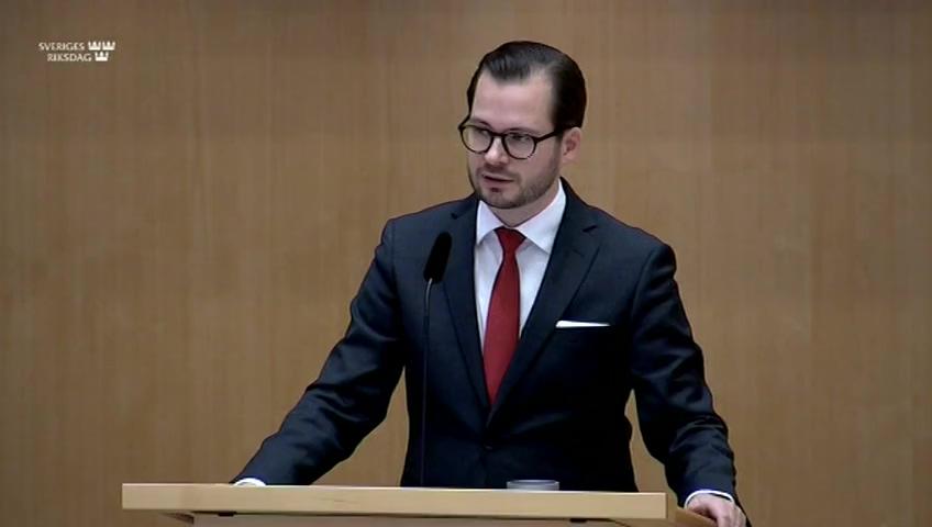 Stillbild från Debatt om förslag, Elcertifikat – stoppregel och kontrollstation 2019