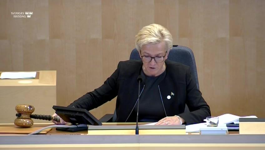 Stillbild från Debatt om förslag, Digital kommunikation i domstolsprocesser