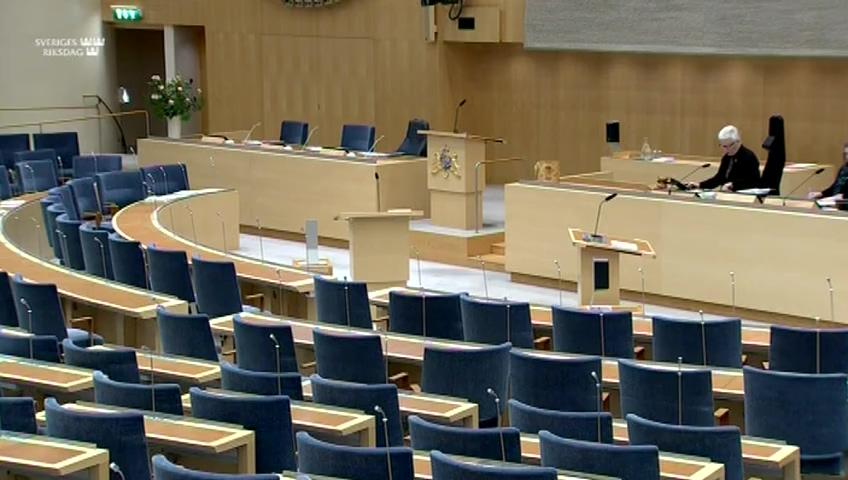 Stillbild från Debatt om förslag, Direktåtkomst för Migrationsverket