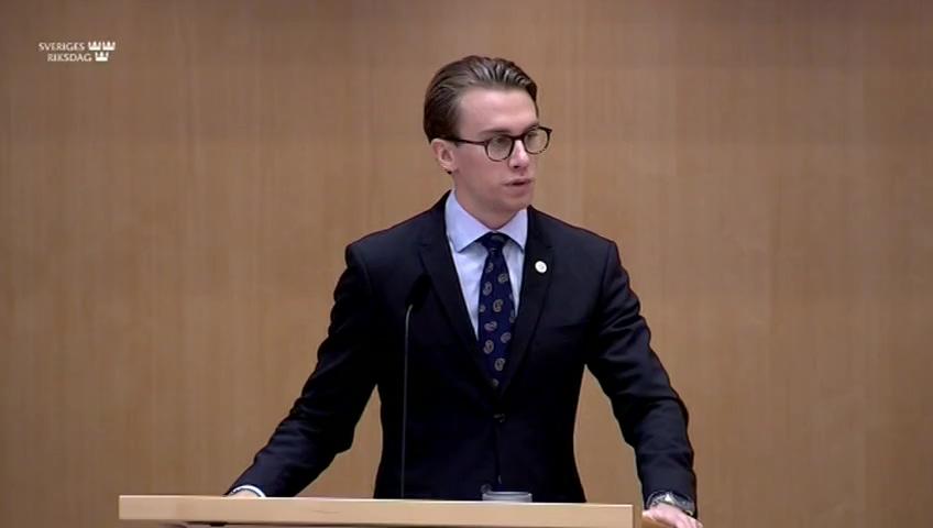 Stillbild från Debatt om förslag, Stärkt konsumentskydd på inlåningsmarknaden